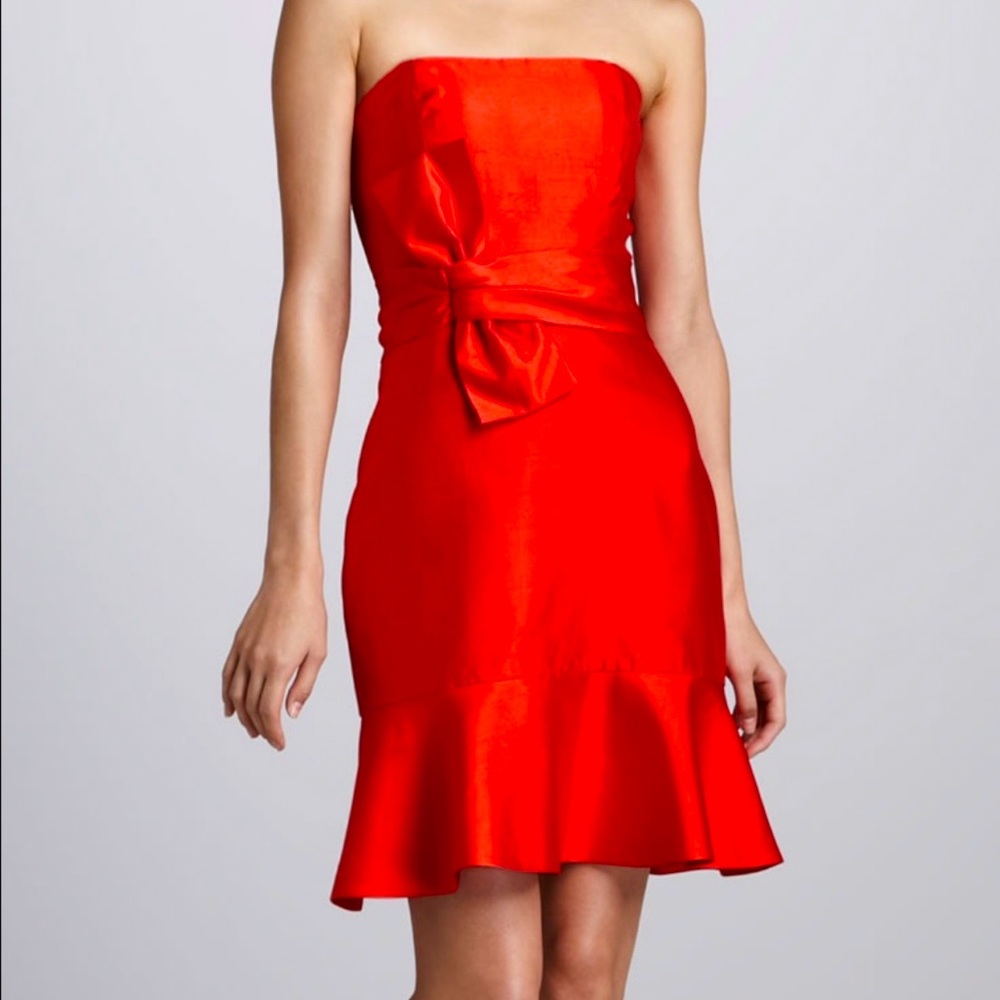 Kate Spade - Red Bow Strapless Mini Dress - “Justina Dress”